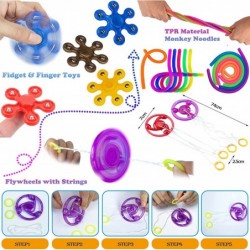 Fidget Sensory Toys Pack Tie Dye Bubble Sensory Fidget Popper Poppets Toy Set Box Anti Anxiety Stress Relief Squeeze Ball Bea...