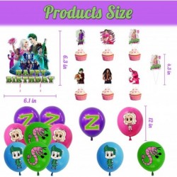 80 PCS Party Supplies for Zombies 3 Birthday Party Decorations Include 1PCS Happy Birthday Banner 16PCS Balloons 1PCS Cake To...