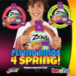 Zooma Ring Flyer Frisbee Disc 11.2" (4 Rings Assorted Color) Ring Outdoors Glider Ultimate Sports Pro Beach Toys Flying Discs...