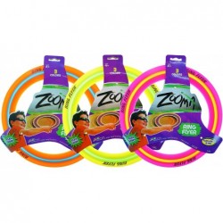 Zooma Ring Flyer Frisbee Disc 11.2" (4 Rings Assorted Color) Ring Outdoors Glider Ultimate Sports Pro Beach Toys Flying Discs...