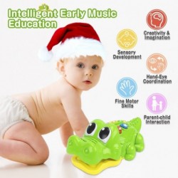 Alligator Musical Crawling Toy for 1 2 3 Year Old Kids Babies Toddler Boy Girl Educational Learning Infant Toy with Music Lig...