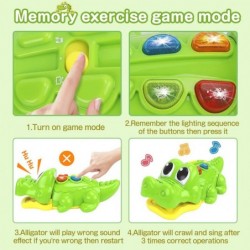 Alligator Musical Crawling Toy for 1 2 3 Year Old Kids Babies Toddler Boy Girl Educational Learning Infant Toy with Music Lig...