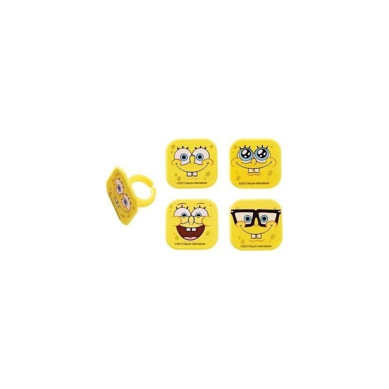 Spongebob Squarepants Mood Faces Cupcake Rings - 24 pcs $20.83 Kids' Party Decorations