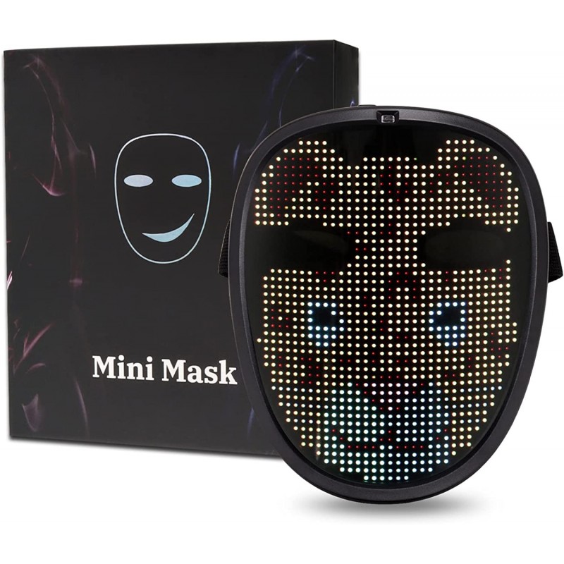 Led Mask with Bluetooth Programmable for Halloween Cosplay Gift Party Costume light up mask for halloween 2022 Coolest Mask (...