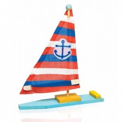 EF666 Wooden Sailboat Kits - Pack of 2 Model Boat Building Activities Woodcrafts for Kids to Design Paint & Decorate $16.95 C...