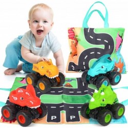 Car Toys for 3 Year Old Boy Friction Powered Dinosaur Cars with Play Mat/Storage Bag Toddler Toys Age 3+ Inertia Cars Baby To...