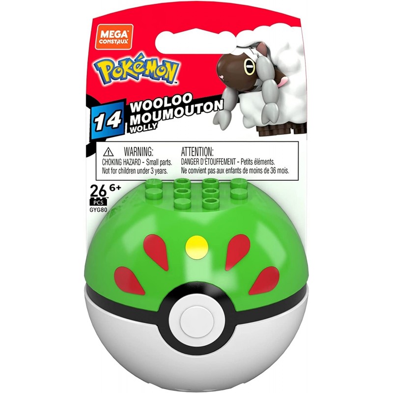 Pokemon Wooloo Poke Ball Building Set $30.14 Toy Building Sets