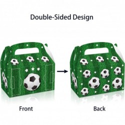 12 Packs Soccer Party Favor Boxes Soccer Party Decoration Supplies Soccer Pattern Design Paper Goodie Gift Box for Kids Birth...