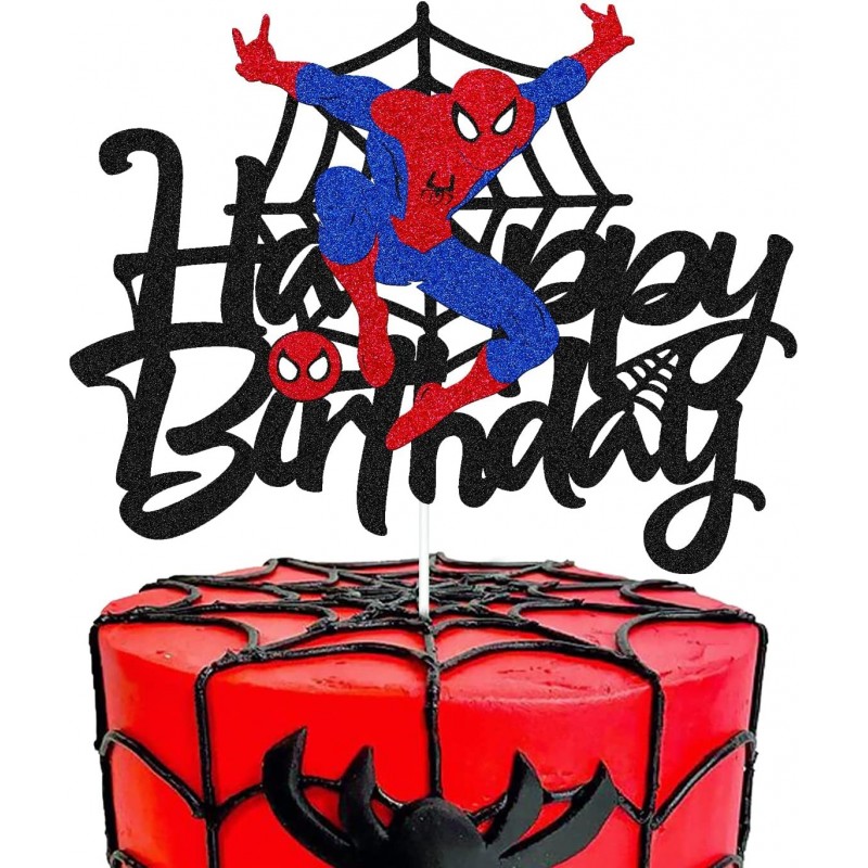 Spider Cake Topper Spider Birthday Cake Decoration Spidey Happy Birthday Cake Decor for Men Boy Children Bday Party Supplies ...