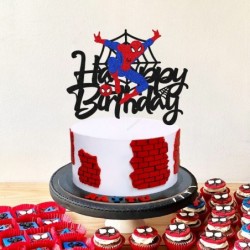 Spider Cake Topper Spider Birthday Cake Decoration Spidey Happy Birthday Cake Decor for Men Boy Children Bday Party Supplies ...