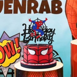 Spider Cake Topper Spider Birthday Cake Decoration Spidey Happy Birthday Cake Decor for Men Boy Children Bday Party Supplies ...