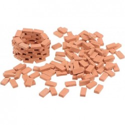 300 Pcs Mini Red Wall Bricks Model Brick Building Set Miniature Bricks Figurine Landscaping Accessories DIY Fake Bricks Model...