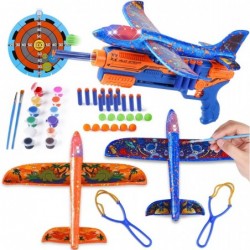 Airplane Launcher Toys 2 Pack Foam Plane Toys Include 6 Set of DIY Stickers Outdoor Flying Toys Birthday Gifts for Boys Girls...