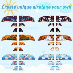 Airplane Launcher Toys 2 Pack Foam Plane Toys Include 6 Set of DIY Stickers Outdoor Flying Toys Birthday Gifts for Boys Girls...