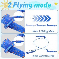 Airplane Launcher Toys 2 Pack Foam Plane Toys Include 6 Set of DIY Stickers Outdoor Flying Toys Birthday Gifts for Boys Girls...