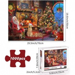 1000 Pieces Jigsaw Puzzles for Adults and Kids Santa Claus Christmas Fireplace Puzzle Christmas Tree for Christmas Thanksgivi...