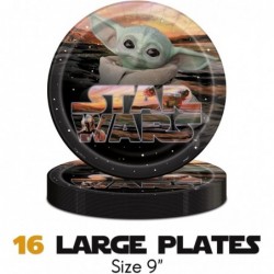 Baby Yoda Party Supplies for 16 - Star Wars Party Decorations - Baby Yoda Birthday Decorations| Includes Plates Napkins Cups ...