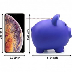 2 Pack Cute Piggy Bank Unbreakable Plastic Pig Money Bank Large Size Pig Money Box Coin Bank for Girls Boys Kids Practical Gi...