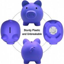 2 Pack Cute Piggy Bank Unbreakable Plastic Pig Money Bank Large Size Pig Money Box Coin Bank for Girls Boys Kids Practical Gi...