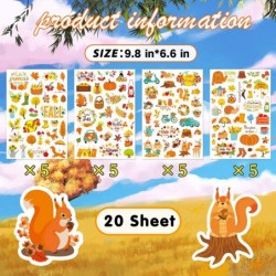 Fall Stickers 640 Counts Hello Autumn Season Pumpkin Scarecrow Maple Sunflower Shape Adhesive Sticker for Water Bottles Art T...