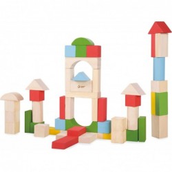 Solid Wood Blocks for Toddlers Wooden Building Blocks Set Baby Kids Stacking Teawood 50 PCS Wooden Toys $26.97 Toy Stacking B...