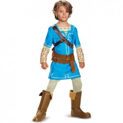 Link Costume for Kids Deluxe Official Zelda Costume Tunic with Ears and Boot Covers from Breath of the Wild Child Size Extra ...