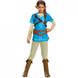 Link Costume for Kids Deluxe Official Zelda Costume Tunic with Ears and Boot Covers from Breath of the Wild Child Size Extra ...