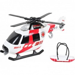 Maxx Action Large Helicopter - Lights and Sounds Vehicle with Motorized Turbine and Spinning Rotors - Sunny Days Entertainmen...