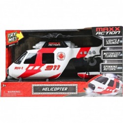 Maxx Action Large Helicopter - Lights and Sounds Vehicle with Motorized Turbine and Spinning Rotors - Sunny Days Entertainmen...