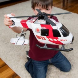 Maxx Action Large Helicopter - Lights and Sounds Vehicle with Motorized Turbine and Spinning Rotors - Sunny Days Entertainmen...