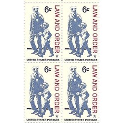 1968 US Postage Stamp Law And Order 6 Cents Block Of 4 Stamps Scott 1343 $13.67 Collectibles Display & Storage