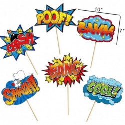 Superhero Birthday Party Backdrop Supplies- Superhero Cityscape Photography Backdrop 12 Superhero Photo Booth Props for Kids ...