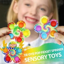 4 Pack Pop Fidget Spinner Toys Push Hand Spinner Stress Relief Toy Colorful Pop Bubble Game Hand Finger Press Toy $28.99 Fidg...