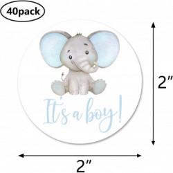 Blue Elephant It’s A Boy Stickers 40 2 Inch Watercolor Elephant Baby Shower Party Favor Labels $19.23 Kids' Stickers