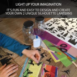 Lantern Craft KIT – Arts and Crafts Gift/Activity/Projects/Party for Girls/Boys/Kids/Teens. DIY Make Your Own Silhouette Lant...