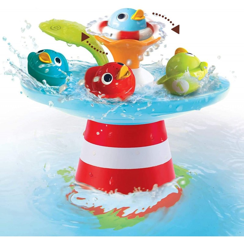 Duck Race Baby Bath Toy - Water Fountain and Four Racing Magical Ducks for Bathtime Sensory Development - Bath Time Fun 6 Mon...