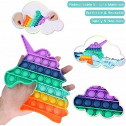 Rainbow Pop Unicorn Sensory Fidget Toy Rainbow Bubble Silicone Squeeze Toy Anti-Anxiety Toys for Kids Adults $17.46 Fidget Toys