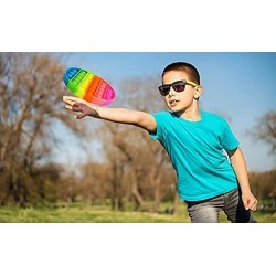 Heavy Duty Stress Relief Sensory Toy - Push Bubble Popper Champs Fidget Toys for Kids and Adults (Neon) $17.64 Fidget Toys