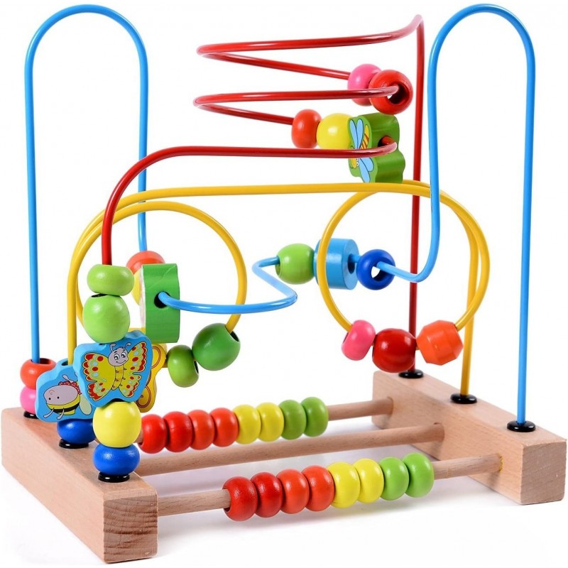 Wooden Baby Toddler Toys Circle First Bead Maze for Boys Girls $38.99 Early Development & Activity Toys