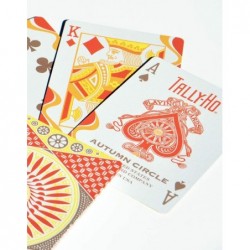 Autumn Circle Back Playing Cards Orange $16.61 Card Games