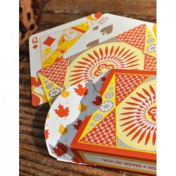 Autumn Circle Back Playing Cards Orange $16.61 Card Games