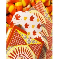 Autumn Circle Back Playing Cards Orange $16.61 Card Games