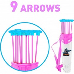 Kids Bow and Arrow Archery Toy Set with Flashing LED Lights for Kids Light Up Archery Play Set with Luminous Bow 9 Suction Cu...