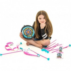 Kids Bow and Arrow Archery Toy Set with Flashing LED Lights for Kids Light Up Archery Play Set with Luminous Bow 9 Suction Cu...