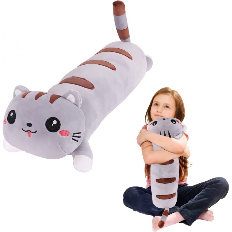 Cat Stuffed Animals Cute Plush Kawaii Stuff Plushie Body Pillow Room Decor for Teen Girls Boys Birthday Gifts Toy (19.68 inch...