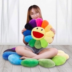 SENCC Sunflower Plush Pillow Flower Plush Pillow Sofa Cushion Colorful Sunflower Plush Toy for Watching TV Home Reading Bedro...