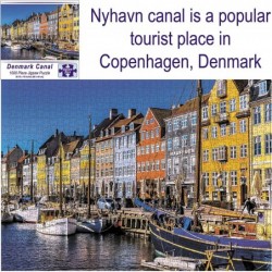 Jigsaw Puzzle for Adults 1000 Pieces - Denmark Canal - Large 27x19 inch - Tight Fitting Unique Pieces - 6 Zone Area Mapping o...