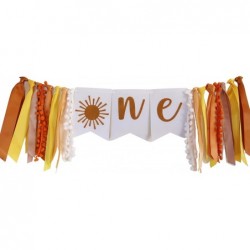 First Trip Around the Sun Birthday Decorations – Boho You are My Sunshine Birthday Party for Girl Boy - Felt & Ribbon 1st Bir...