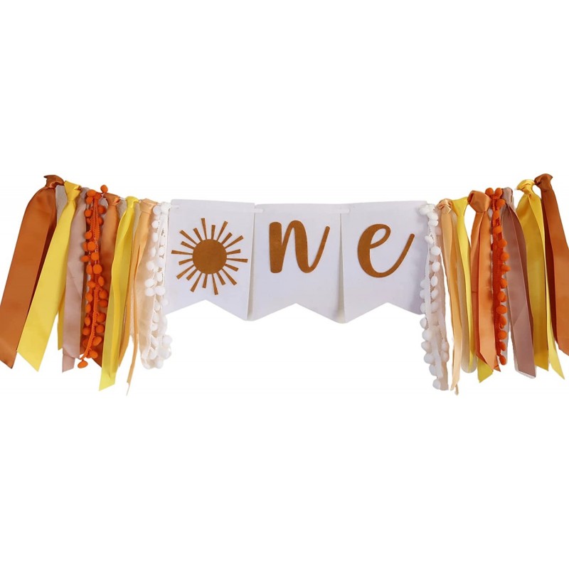 First Trip Around the Sun Birthday Decorations – Boho You are My Sunshine Birthday Party for Girl Boy - Felt & Ribbon 1st Bir...