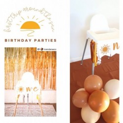 First Trip Around the Sun Birthday Decorations – Boho You are My Sunshine Birthday Party for Girl Boy - Felt & Ribbon 1st Bir...